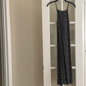 reformation black white flower print midi dress